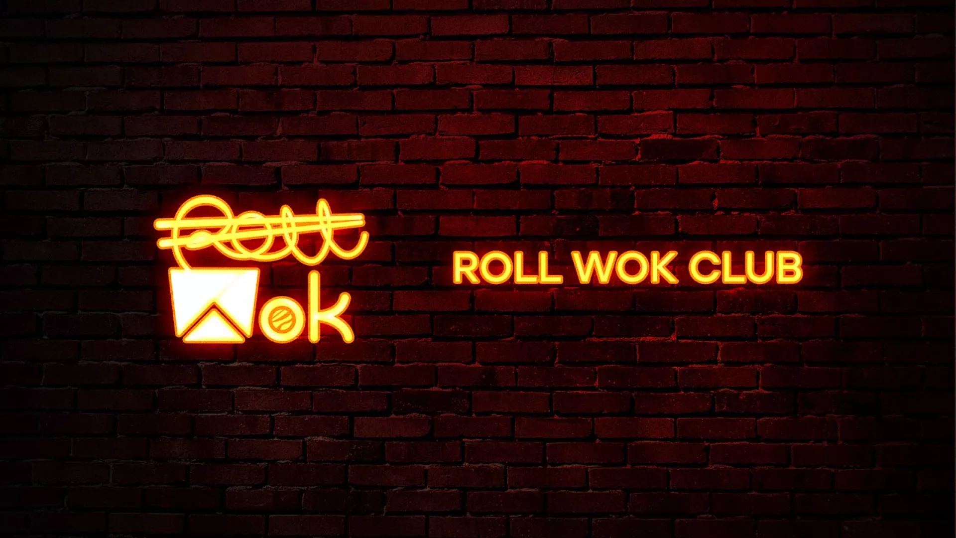Разработка интерьерной вывески суши-бара «Roll Wok Club» в Шахтёрске