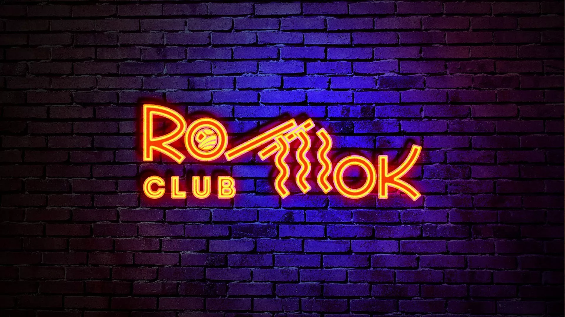 Разработка светящейся интерьерной вывески суши-бара «Roll Wok Club» в Шахтёрске